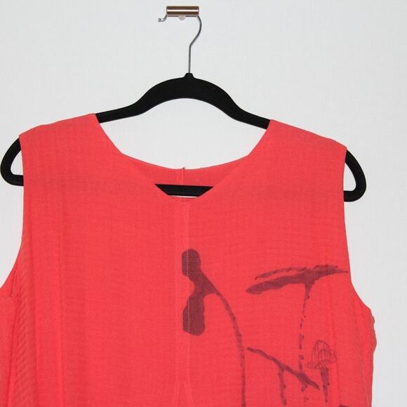 Redish Pink Mini Flowy Dress Size 10 Large - Picture 3 of 4